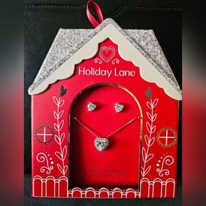 Cubic Zirconia Heart Jewelry Set